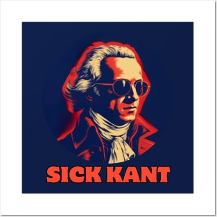 Sick Kant - Immanuel Kant, Philosopher AI Design - Australian Bogan Fun Posters and Art